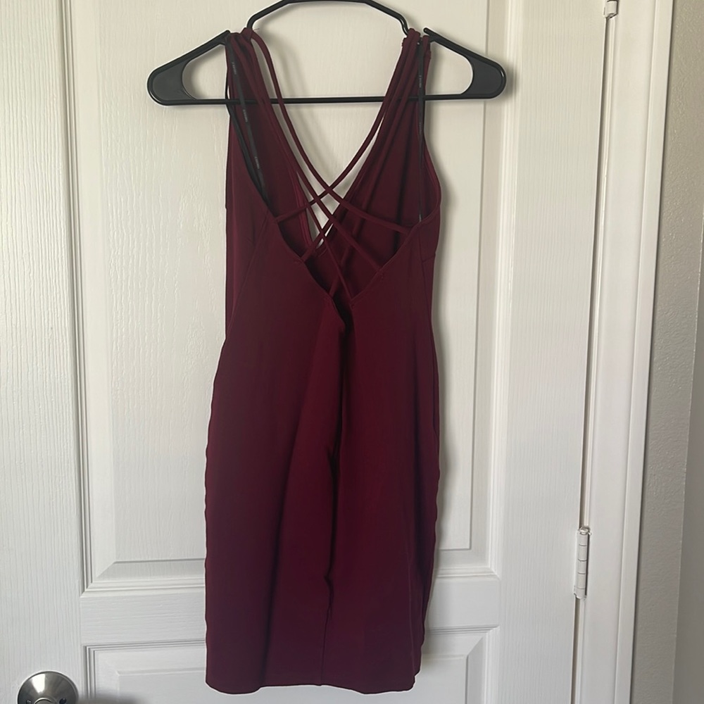 Maroon dress strapy back